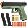 Soft Bullet Toy Gun with Shell Ejecting,Gun Fidget Toy with 100 Soft Bullets, 24 Shells and 2 Magazines,Education Toy Model,Christmas Birthday Gifts for Boys&Girls Kids Adults Age 8+(Green) view 1