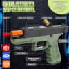Soft Bullet Toy Gun with Shell Ejecting,Gun Fidget Toy with 100 Soft Bullets, 24 Shells and 2 Magazines,Education Toy Model,Christmas Birthday Gifts for Boys&Girls Kids Adults Age 8+(Green) view 3