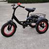 3 Wheels Bicycle with Pneumatic Rubber tire Spoke Wheel,Rickshaw Tricycle with Pedals,Single Brake,Saddle Handlebar Height Adjustable,Cruiser Trike with Large Basket view 2