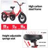 3 Wheels Bicycle with Pneumatic Rubber tire Spoke Wheel,Rickshaw Tricycle with Pedals,Single Brake,Saddle Handlebar Height Adjustable,Cruiser Trike with Large Basket view 4