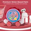 Haugboag Wooden Pull Along Toy,Snail Pull Toys for Toddlers 1-3 view 3