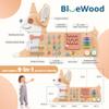 BlueWood Wooden Wall Busy Board Panels, Toddler Learning Activity Center, Montessori Philosophy Sensory, Educational Toys, Conducive to All-Round Development - Corgi view 2
