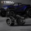 TREAL Aluminum Beadlock Wheels CNC Machined Upgrades for 1/16 Mini Maxx(Black-Black) view 3