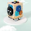 Haugboag Wooden Activity Cube for Baby,Bus Busy Cube Montessori Travel Toys for Toddler 1 Year Old view 2