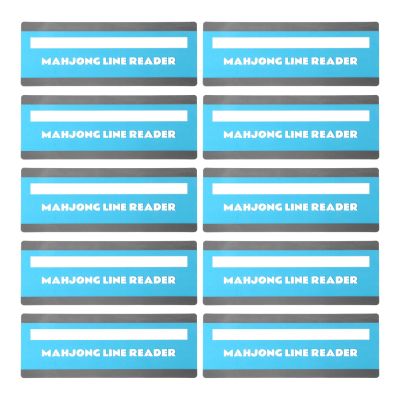 BOXOB 10pcs Mahjong Line Finder, Blue Translucent Mah Jongg Card Line Reader Guide Rules Helpers Mahjong Gifts Mah Jongg Accessories for Players