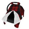 Plaid Red and Black Baby Car Seat Canopy Cover, Multi Use Breathable Nursing Breastfeeding Covers for Mom Soft Stroller Sun Shade Newborn Shower Gift view 2