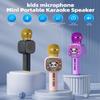 Bluetooth Karaoke Microphone Toy for Kids - Mini Portable Speaker with LED Lights, Wireless Pairing (TWS) for Duet Singing, Christmas Birthday Gift Toys for Boys & Girls Ages 2-12 (black - 1) view 2