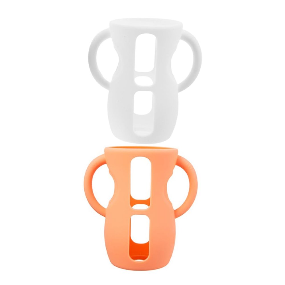 2pcs Silicone Baby Cover - Silicone Baby Sleeves with Handles Glass Covers for