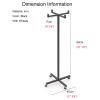 4 Wheeler Hoop Rope Holders, Freestanding Hula Hoop and Jump Rope Holder Stand, Moveable Fitness Hoop Storage Cart, Sport Equipment Organizer Shelves, Playground Garage Gym Shelf view 2