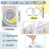 Affrolling 72 Pcs Anxiety Coping Skill Cards Social Anxiety Relief & Self Care Flashcard with Metal Binder Rings Coping Strategy Therapy Cards for Family University and Office (4.3 x 3.2 Inches) view 2