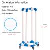 4 Wheeler PVC Hoop Rope Holders, Freestanding Hula Hoop and Jump Rope Holder Stand, Moveable Fitness Hoop Storage Cart, Sport Equipment Organizer Shelves, Playground Garage Gym Shelf(55cm (21 5/8")) view 2