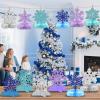 12 Pcs Snowflake Centerpieces for Table Snowflake Winter Table Decorations Winter Wonderland Decorations Frozen Birthday Party Decorations view 3
