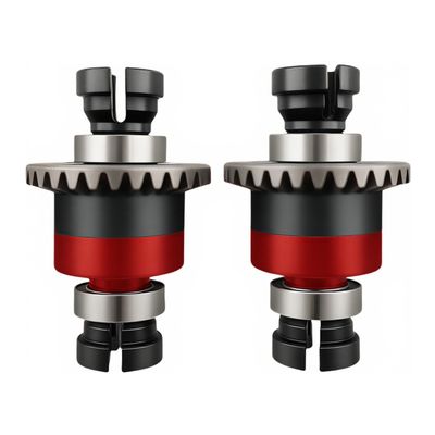 Metal Differential Set (2PCS) Front & Rear 30T 0.8Mod Upgrade for Arrma 1/18 Granite GROM, Typhon GROM, 1/14 Mojave GROM, Replaces #ARA311177#ARA311177V2 (Red)