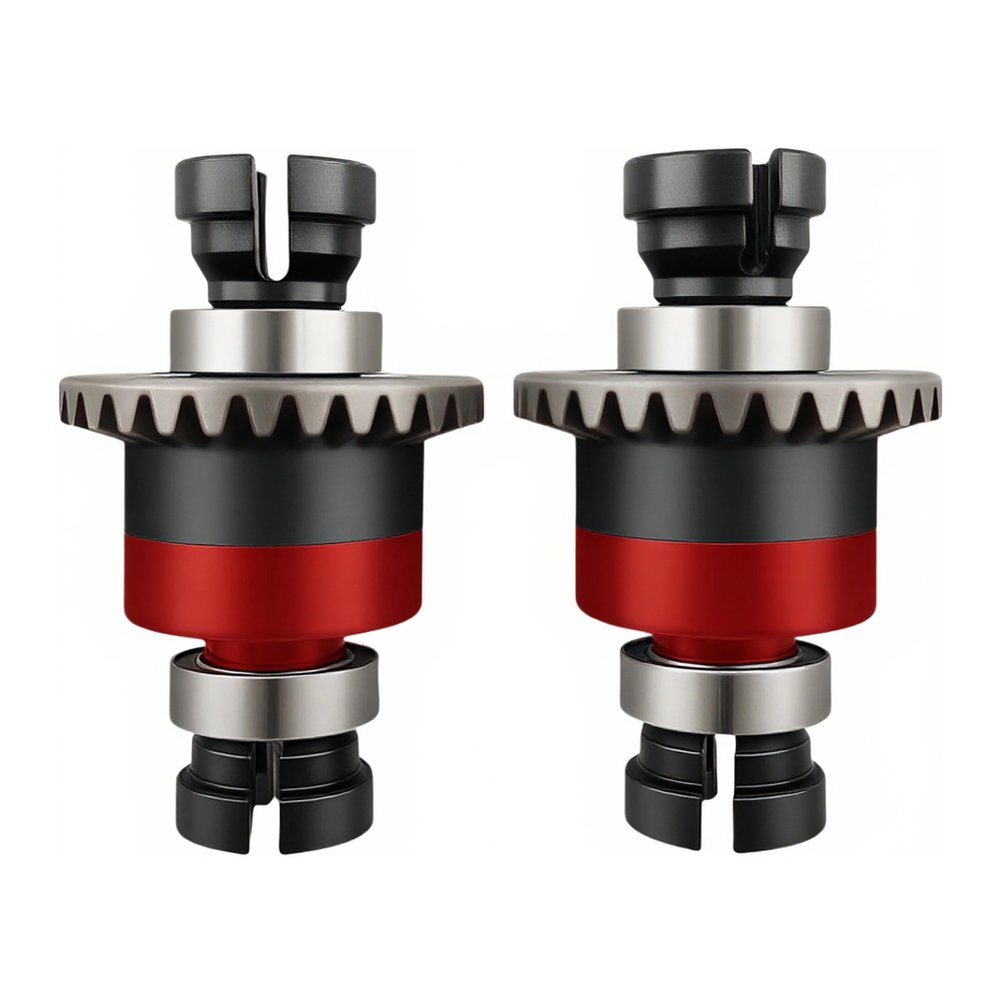 Metal Differential Set (2PCS) Front & Rear 30T 0.8Mod Upgrade for Arrma 1/18 Granite GROM, Typhon GROM, 1/14 Mojave GROM, Replaces #ARA311177#ARA311177V2 (Red)