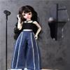 SssHam BJD Doll 1/4 Dolls Ball Jointed Doll DIY Toys Clothing Dark Blue Jeans, Vest, Necklace (Clothes Only, Doll Not Included) view 1