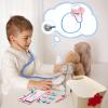 Wooden Doctor Kit for Kids 20pcs, with Real Sound stthoscope and Portable Medical case, Eco-Friendly & Durable, Suitable Doctor kit for Toddlers 3-5Birthday Toy Gifts for Boys & Girls , Pretend Play view 2