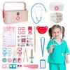 Wooden Doctor Kit for Kids 20pcs, with Real Sound stthoscope and Portable Medical case, Eco-Friendly & Durable, Suitable Doctor kit for Toddlers 3-5Birthday Toy Gifts for Boys & Girls , Pretend Play view 4