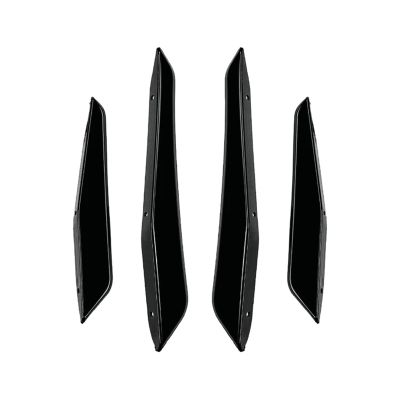 4 Piece Set Car Modified Surround Crash Strip Stripe Crescent Wind Knife Front Bumper Side Skirt Spoiler Compatible With BMW M2 G87 2023+(Glossy black)