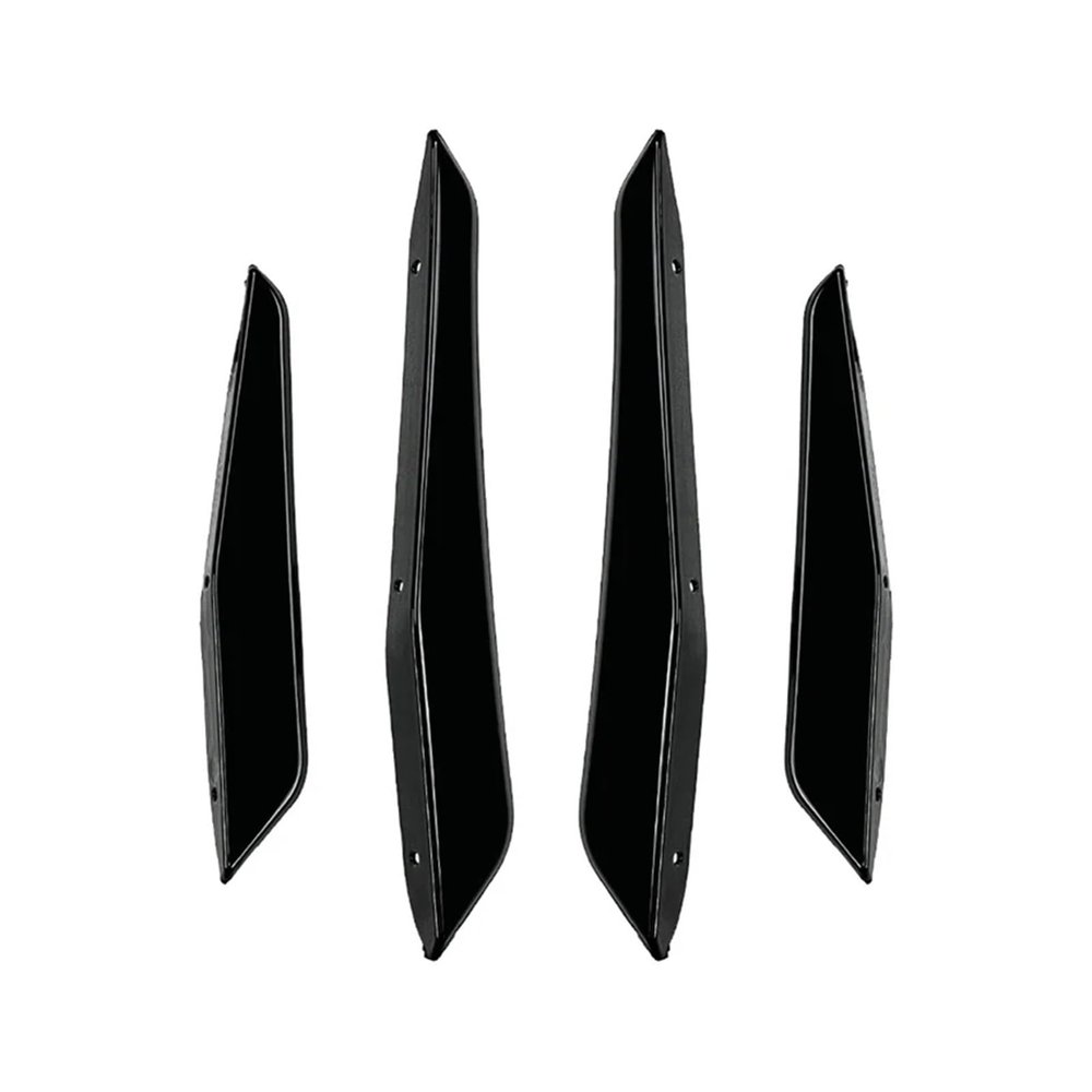 4 Piece Set Car Modified Surround Crash Strip Stripe Crescent Wind Knife Front Bumper Side Skirt Spoiler Compatible With BMW M2 G87 2023+(Glossy black)