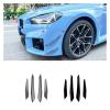 4 Piece Set Car Modified Surround Crash Strip Stripe Crescent Wind Knife Front Bumper Side Skirt Spoiler Compatible With BMW M2 G87 2023+(Glossy black) view 2