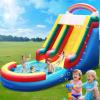 21x12x9FT Inflatable Commercial Grade Water Slide with Pool and Air Blower for Adults, Premium 100% PVC Big Bounce House with Slide, Wet Dry Use, Summer Refreshing Party view 1