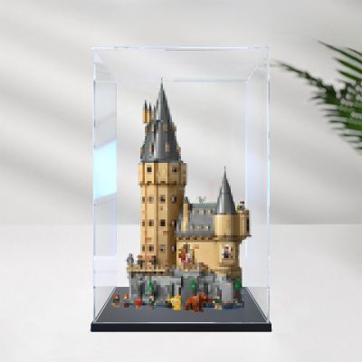 Acrylic Display Case Compatible with 76454 for Hogwarts Castle: The Main Tower Model - Transparent Dustproof Storage Box (Model Not Included) (Basic Base-C)