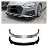 Ar Front Lip Bumper Splitter Diffuser Chin Kit Spoiler Tuning Guard Deflector Lips Chin Covers 2021 + Compatible With A5 Sline S5 8W6 C(Glossy black) view 2