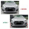 Ar Front Lip Bumper Splitter Diffuser Chin Kit Spoiler Tuning Guard Deflector Lips Chin Covers 2021 + Compatible With A5 Sline S5 8W6 C(Glossy black) view 3