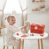 Wooden Doctor Play Set for Toddlers - A Complete Durable Pretend Play Medical Kit for Kids 3-5 with Realistic, Non-Toxic Tools & Carrying Case (Red) view 2