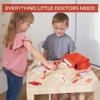 Wooden Doctor Play Set for Toddlers - A Complete Durable Pretend Play Medical Kit for Kids 3-5 with Realistic, Non-Toxic Tools & Carrying Case (Red) view 3
