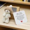 AGWIM Tiny Bear in a Box, Handmade Mini Plush Teddy Bear, My Little Worry Bears with Hat and Support Card, Stuffed Get a Hug Pocket Teddy Keepsake for Lovers (White) view 2