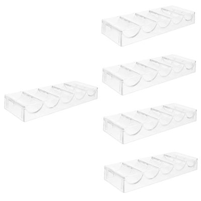 VANZACK Transparent Acrylic Poker Chip Holder - Portable Multi-Storage Tray for Easy Organization and Wear Resistant Case for Poker Games Tournaments and Home Use