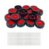 20PCS Toy Car Wheels Model Car Plastic Wheels with 10PCS Shaft Round Rod Axles for RC Car Truck Robot DIY Model Toy Building Accessories (2x11x30mm Red) view 1