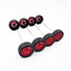 20PCS Toy Car Wheels Model Car Plastic Wheels with 10PCS Shaft Round Rod Axles for RC Car Truck Robot DIY Model Toy Building Accessories (2x11x30mm Red) view 2