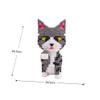 AHZILEI Cat Micro Building Blocks Set, Animal Stretching Cat DIY Mini 3D Building Toy Bricks Kit Gift for Adults and Kids,4800 Pieces (Gray Cat) view 2