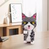 AHZILEI Cat Micro Building Blocks Set, Animal Stretching Cat DIY Mini 3D Building Toy Bricks Kit Gift for Adults and Kids,4800 Pieces (Gray Cat) view 4
