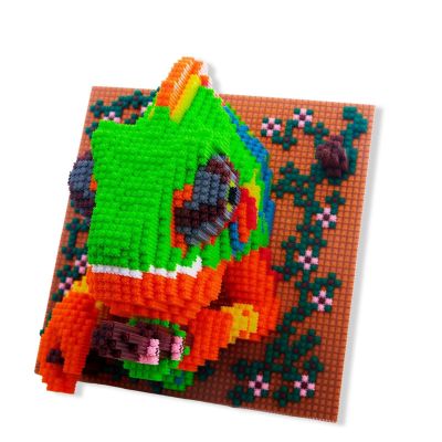 AHZILEI Chameleon Building Blocks - Colorful Animal Wall Art Kit, DIY Creative Home Decor & Table Display, Easy Install Gift for Kids Teens Adults(11188 PCS)