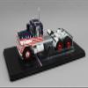 1966 R Series Truck Tractor American Flag Livery 1/43 Diecast Model by IXO Models U43TR001 view 1