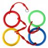 Ymeibe Kids Climbing Rope with 4 Colorful Plastic Rings - 6.6ft Outdoor/Indoor Playground Backyard Exercise Equipment with Non-Slip Textured Rings view 2
