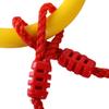 Ymeibe Kids Climbing Rope with 4 Colorful Plastic Rings - 6.6ft Outdoor/Indoor Playground Backyard Exercise Equipment with Non-Slip Textured Rings view 3
