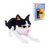 AHZILEI Cat Micro Building Blocks Animal Set, Cow Cat DIY Mini 3D Building Toy Bricks Kit Gift for Adults and Kids, 4800 Pieces (Black & White) view 1