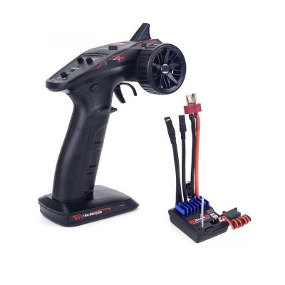 RC 2.4G CH2 Transmitter/w Receiver + Waterproof 2430 2435 2440 2838 2845 Brushless Motor +2 in 1 Esc Comb Set for RC Car Boat(TX and ESC)
