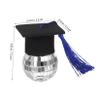 6pcs Mini Disco Balls: Graduation Hat Cake Toppers With Tassel And Disco Ball Design For Graduation Season Party Unique Cupcake Decorations view 2