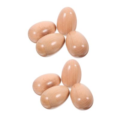 BESPORTBLE 8pcs Wooden Egg Percussion Instruments for Orff Musical for Preschool Education Enhance Auditory Skills Lightweight Easy to Grip for Group Activities