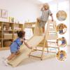 Avenlur Cherry 5-in-1 Wooden Indoor Climber  Montessori Toddler Play Gym with Slide, Rock Wall, Rope Ladder, Sensory Panel & Swing  Indoor Playground for Kids Ages 18 Months to 5 Years view 3