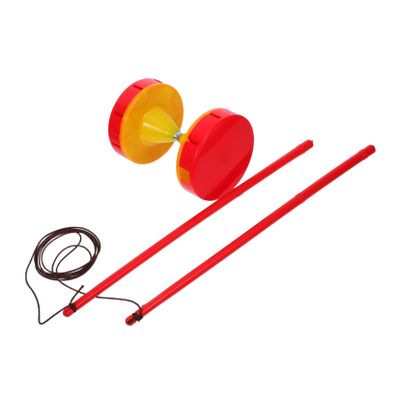 Yardwe 1 Set Double Bearing Chinese Diabolo Lightweight Juggling with Sticks String for Adults for Outdoor Fitness and Skill Development