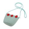SAFIGLE Cute Strawberry Crossbody Bag For Children Little Girls Straw Purse Woven Shoulder Bag For Birthday Summer Vacations And Daily Use view 1