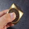 Artistic Spinning Brass Feng Shui Cube  6 Unique Chinese Auspicious Patterns, Pi Xiu Stand, Portable Good Luck Charm & Office or Home Decor view 3