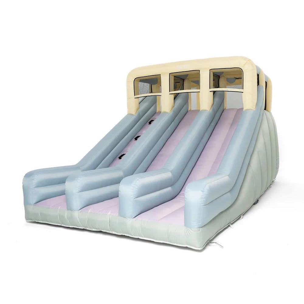 PLAYSMOL Double Slide, Inflatable Dual Slide Bounce House for Toddlers & Kids, Outdoor Blow Up Slide, Ages 3-8