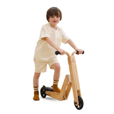 Avenlur Juneberry 2-in-1 Wooden Scooter & Ride-On Toy  Toddler Balance Bike & Scoot Toy for 2yr5yr | Hape Scoot Bike Style, Best Gift for Boys & Girls Age-Appropriate Toys | Indoor Ride-On